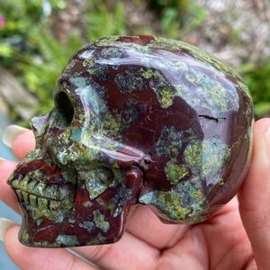 Dragons Blood Jasper Skull Carving